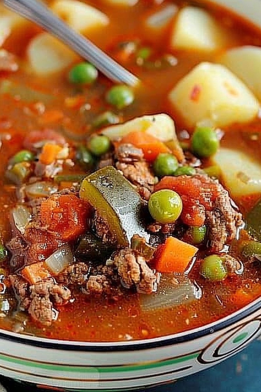 Hearty Beef and Veggie Soup: Warms from the inside out.