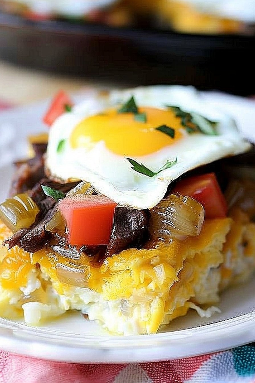 Hearty Steak and Eggs: Sizzling, savory sunrise plate.