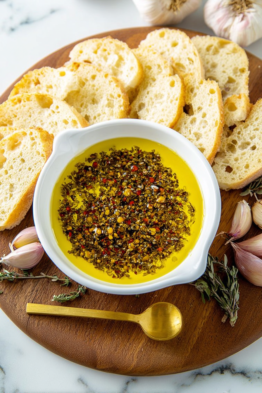 Homemade Italian Dipping Oil: A symphony of flavor.