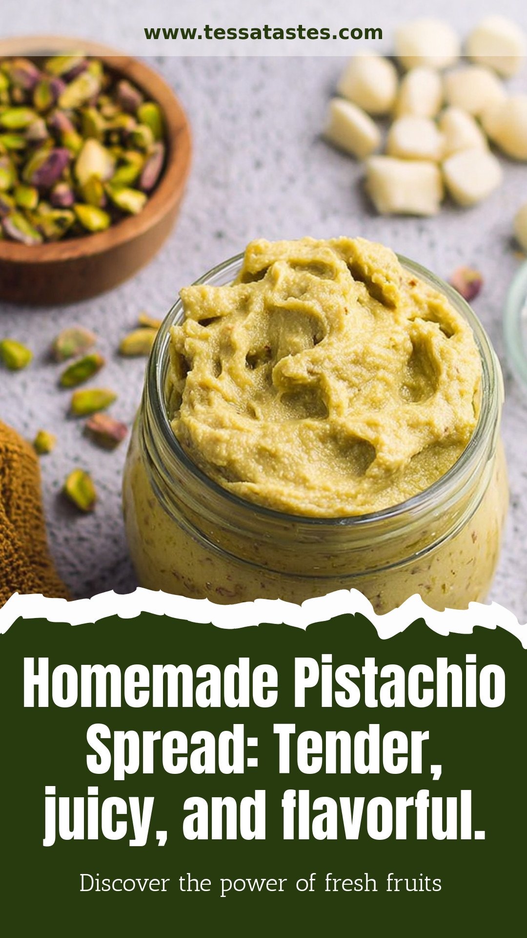 Homemade Pistachio Spread: Tender, juicy, and flavorful.