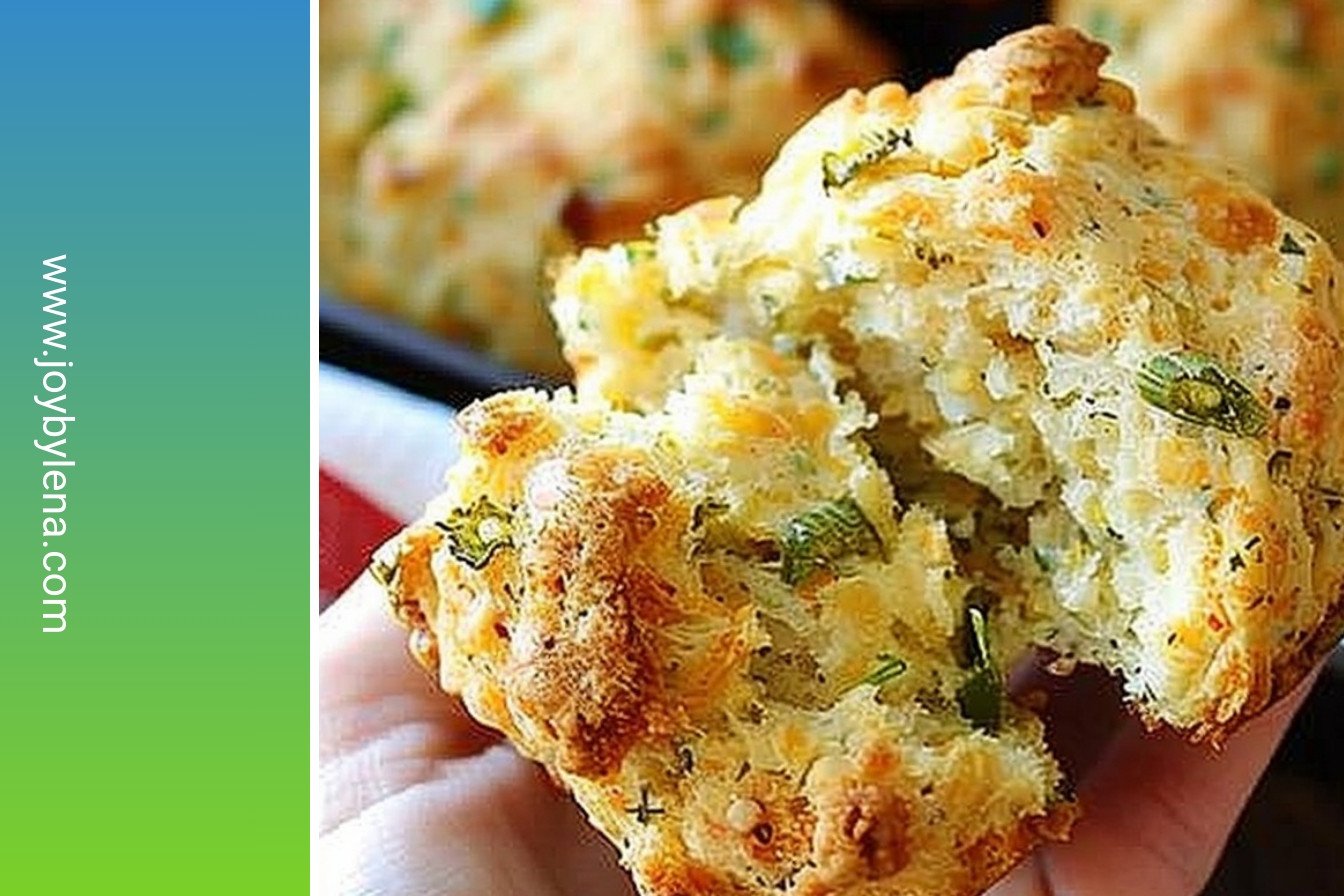 Jalapeño Cheddar Drop Biscuits: Spicy, cheesy, irresistible pillows.: