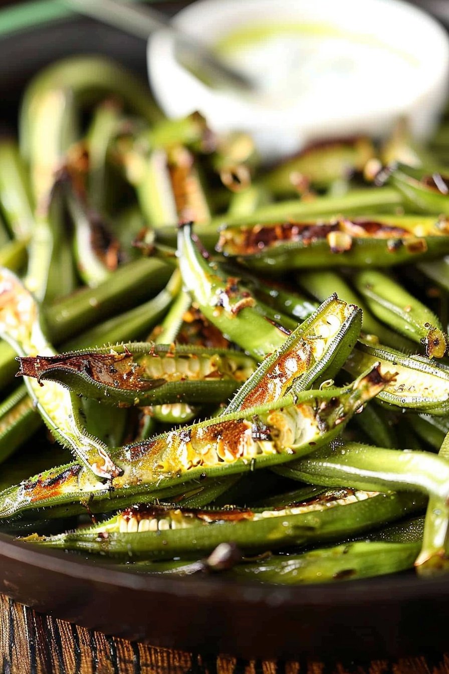 Lemon Herb Okra Bake: Herb-kissed golden perfection