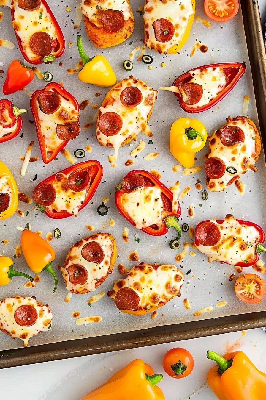 Mini Pepper Pizza Poppers: Bite-sized flavor explosions.