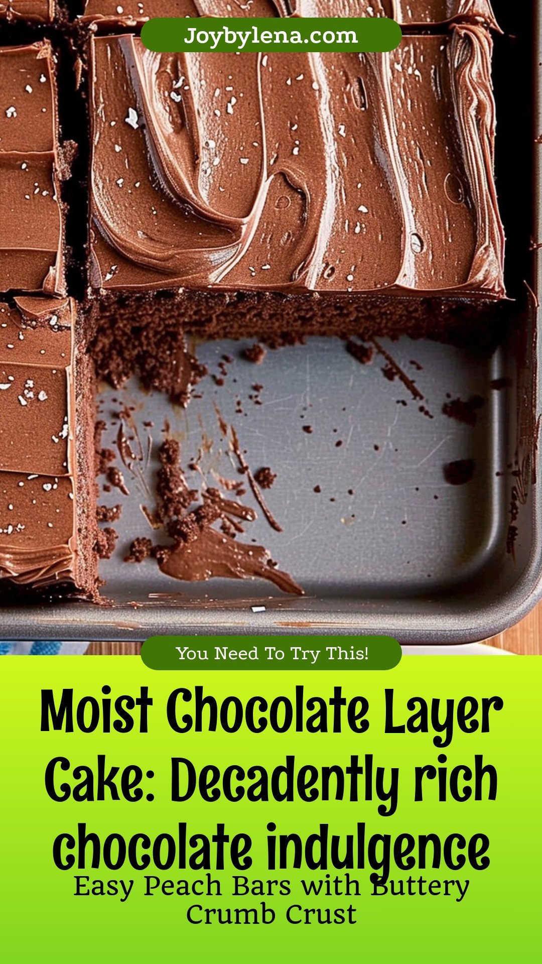 Moist Chocolate Layer Cake: Decadently rich chocolate indulgence