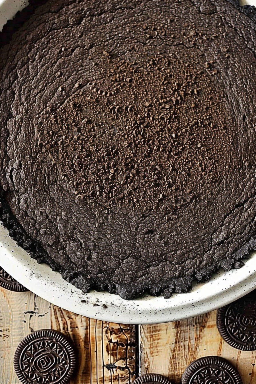 No-Bake Oreo Crust: Creamy, dreamy, chocolatey perfection.