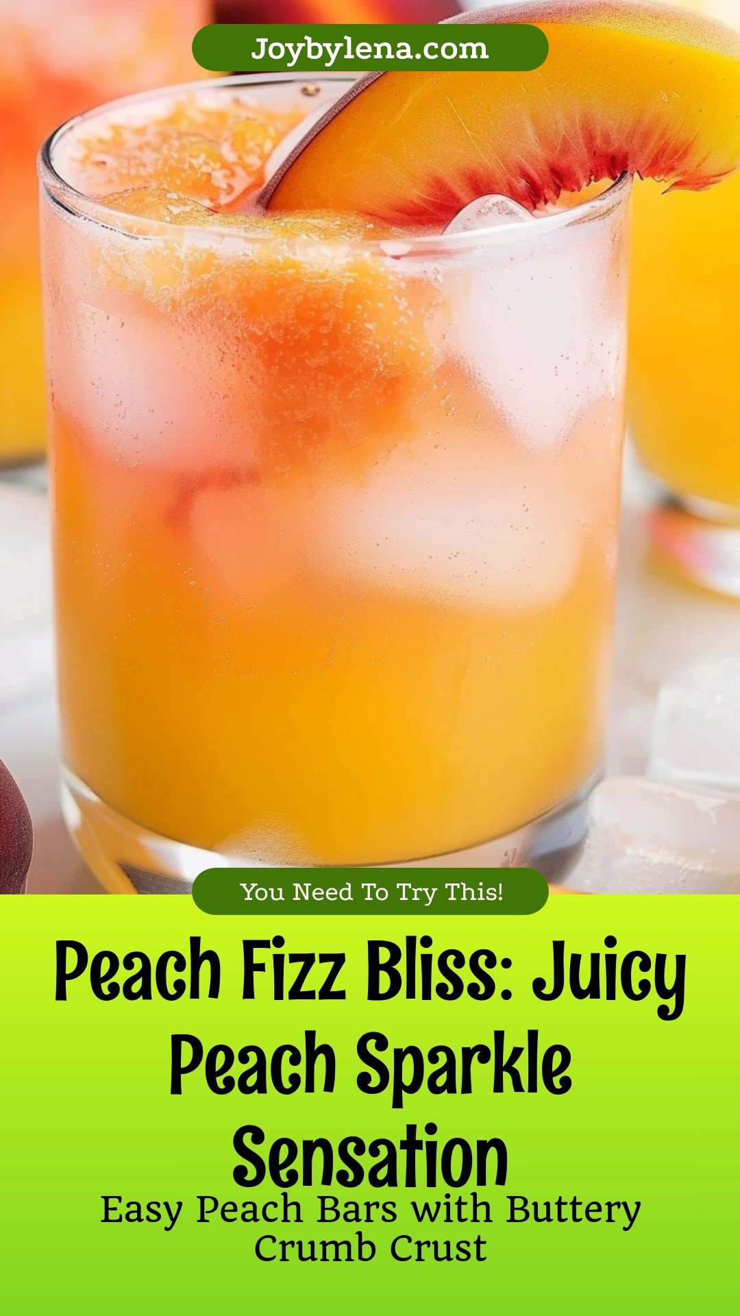 Peach Fizz Bliss: Juicy Peach Sparkle Sensation