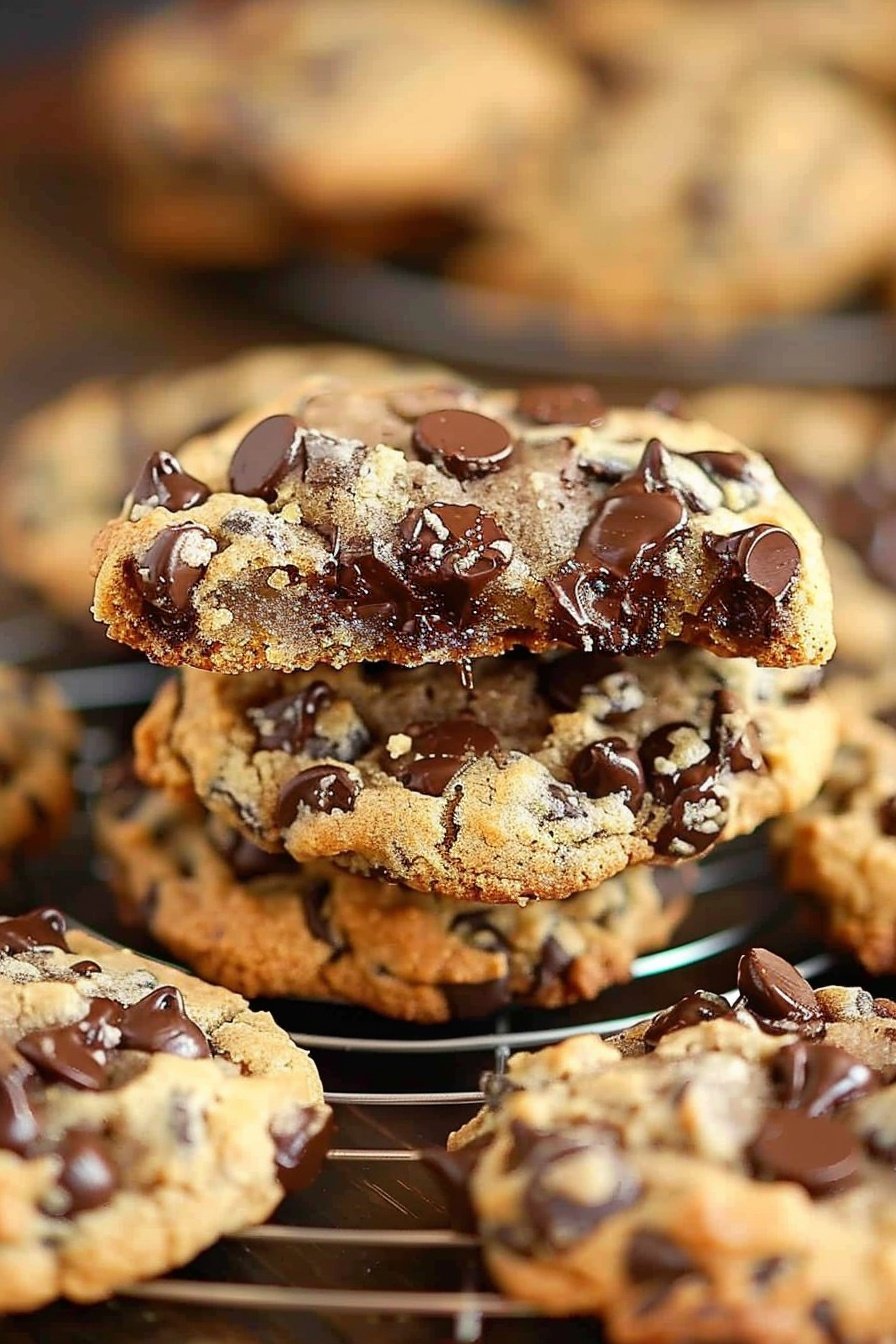Perfect Chocolate Chip Cookies: Warm, melty chocolate pockets.