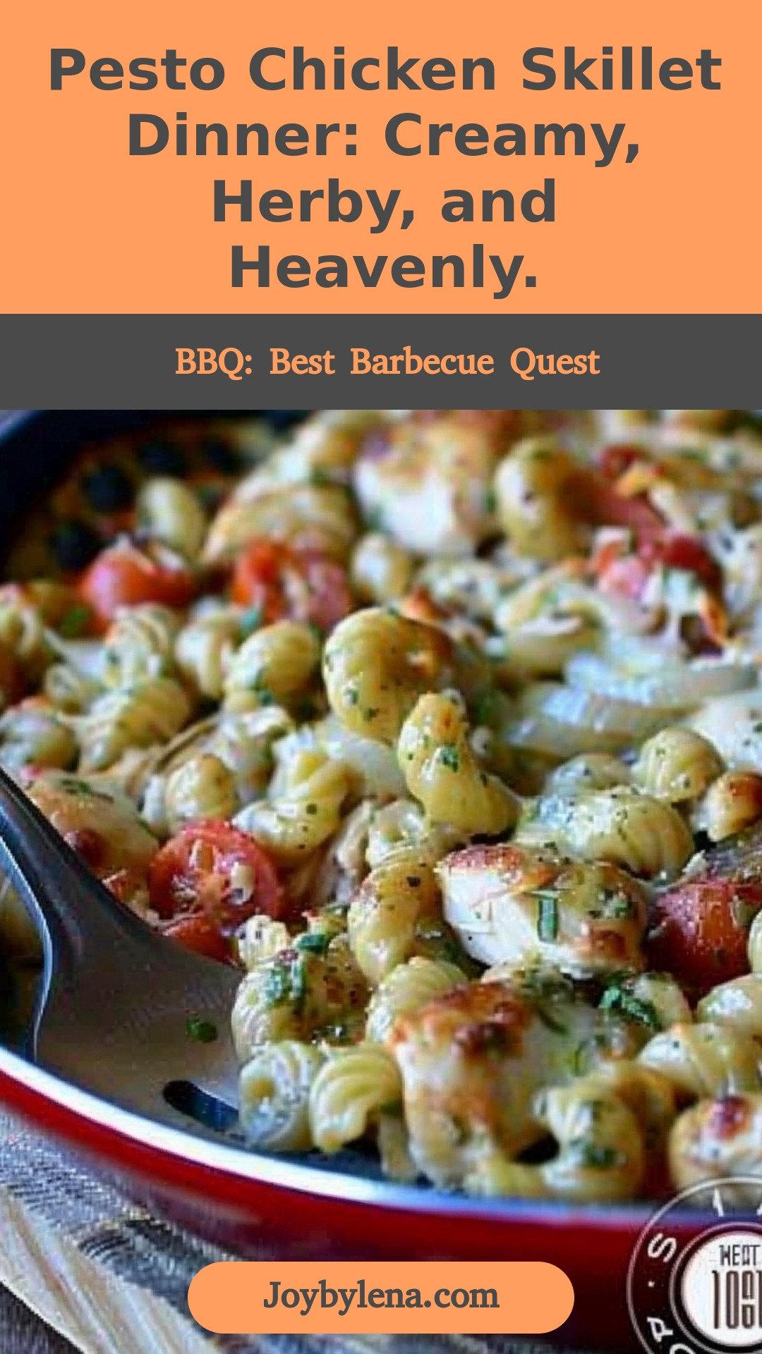 Pesto Chicken Skillet Dinner: Creamy, Herby, and Heavenly.