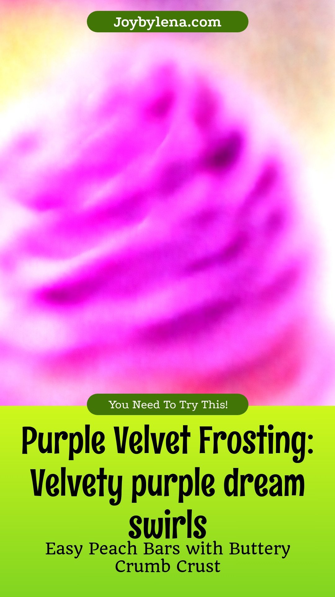 Purple Velvet Frosting: Velvety purple dream swirls