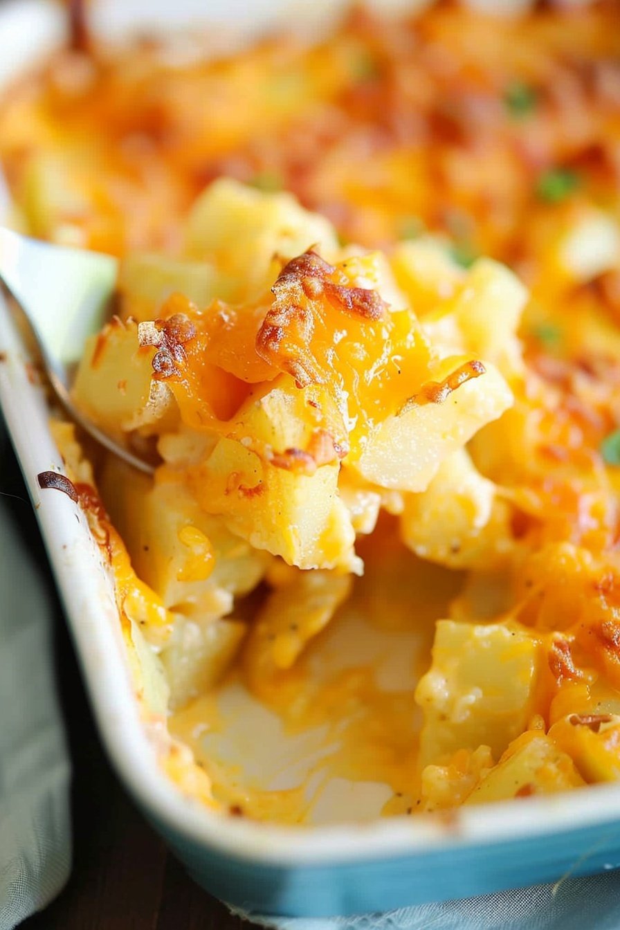 Quick Cheesy Potato Bake: Golden Cheese Pulls Await