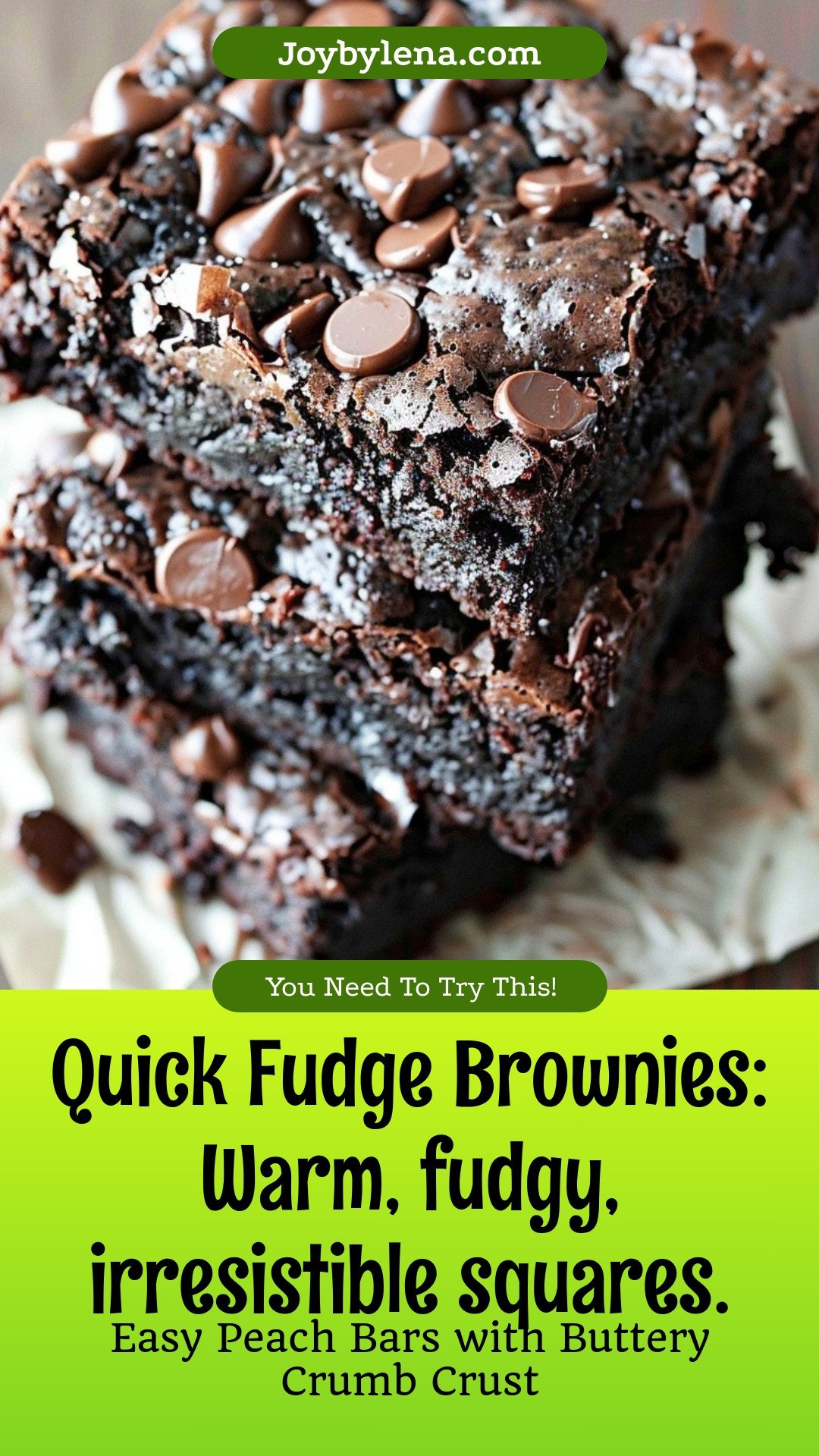 Quick Fudge Brownies: Warm, fudgy, irresistible squares.