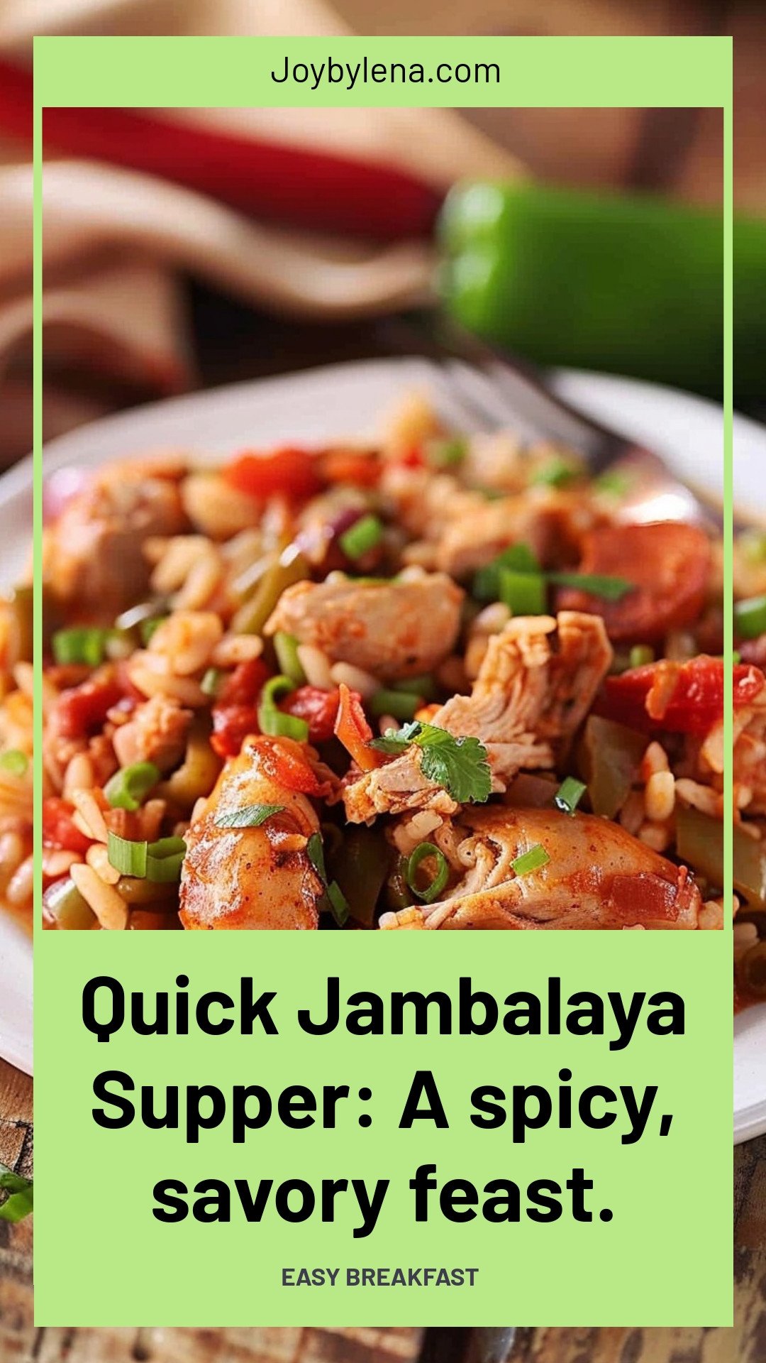 Quick Jambalaya Supper: A spicy, savory feast.
