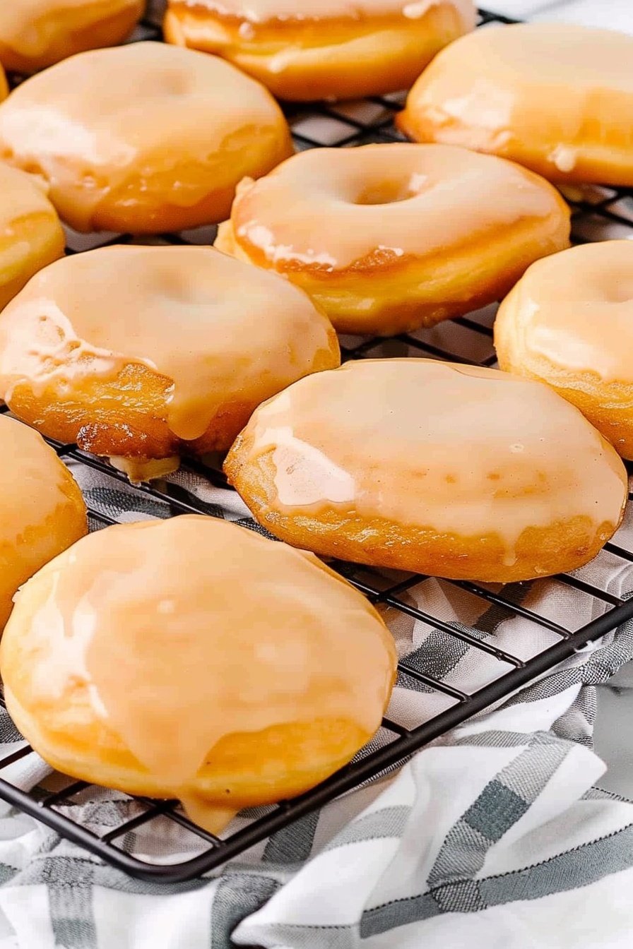Quick Maple Glazed Donuts: Sticky-sweet maple perfection.