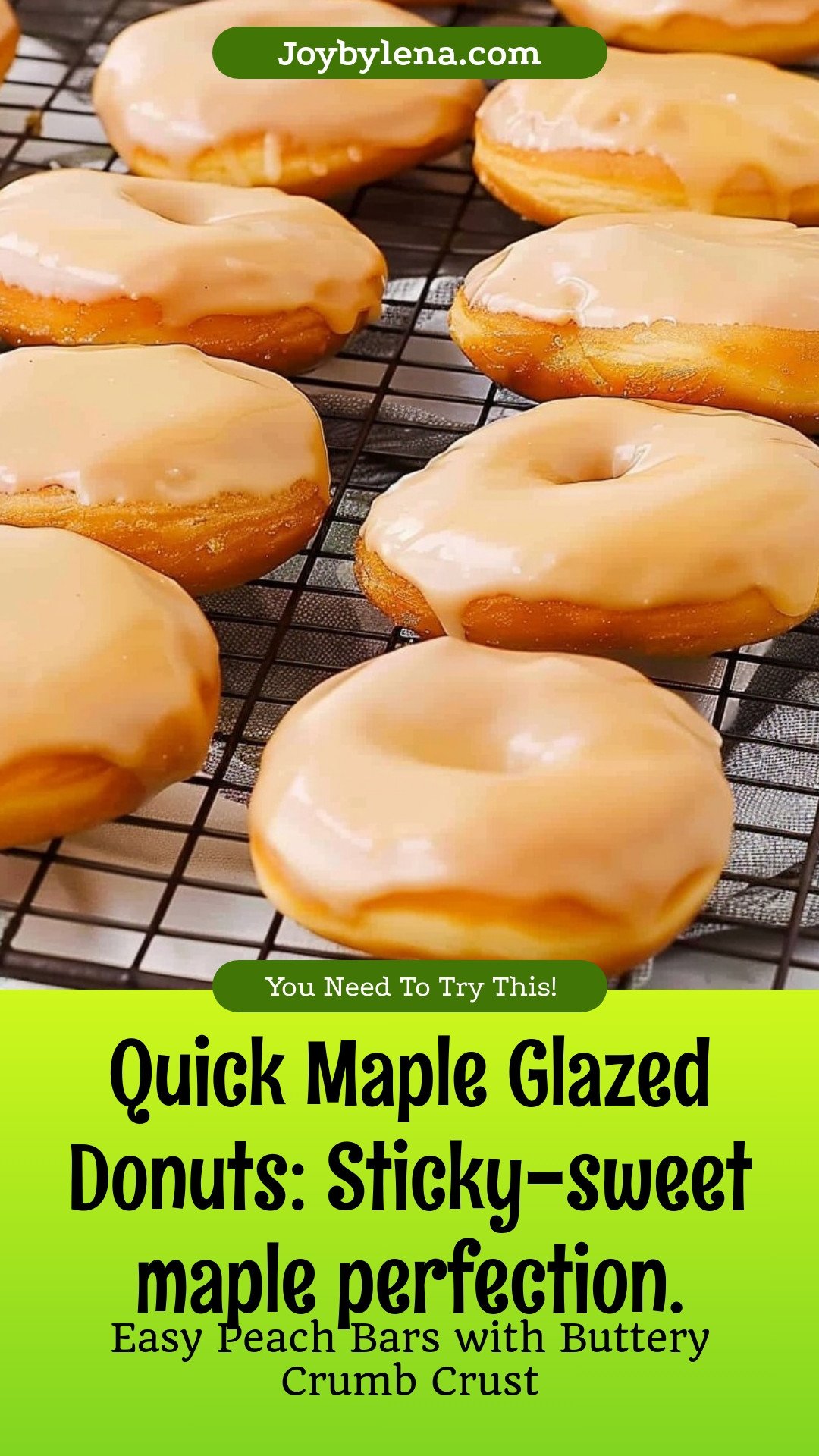 Quick Maple Glazed Donuts: Sticky-sweet maple perfection.