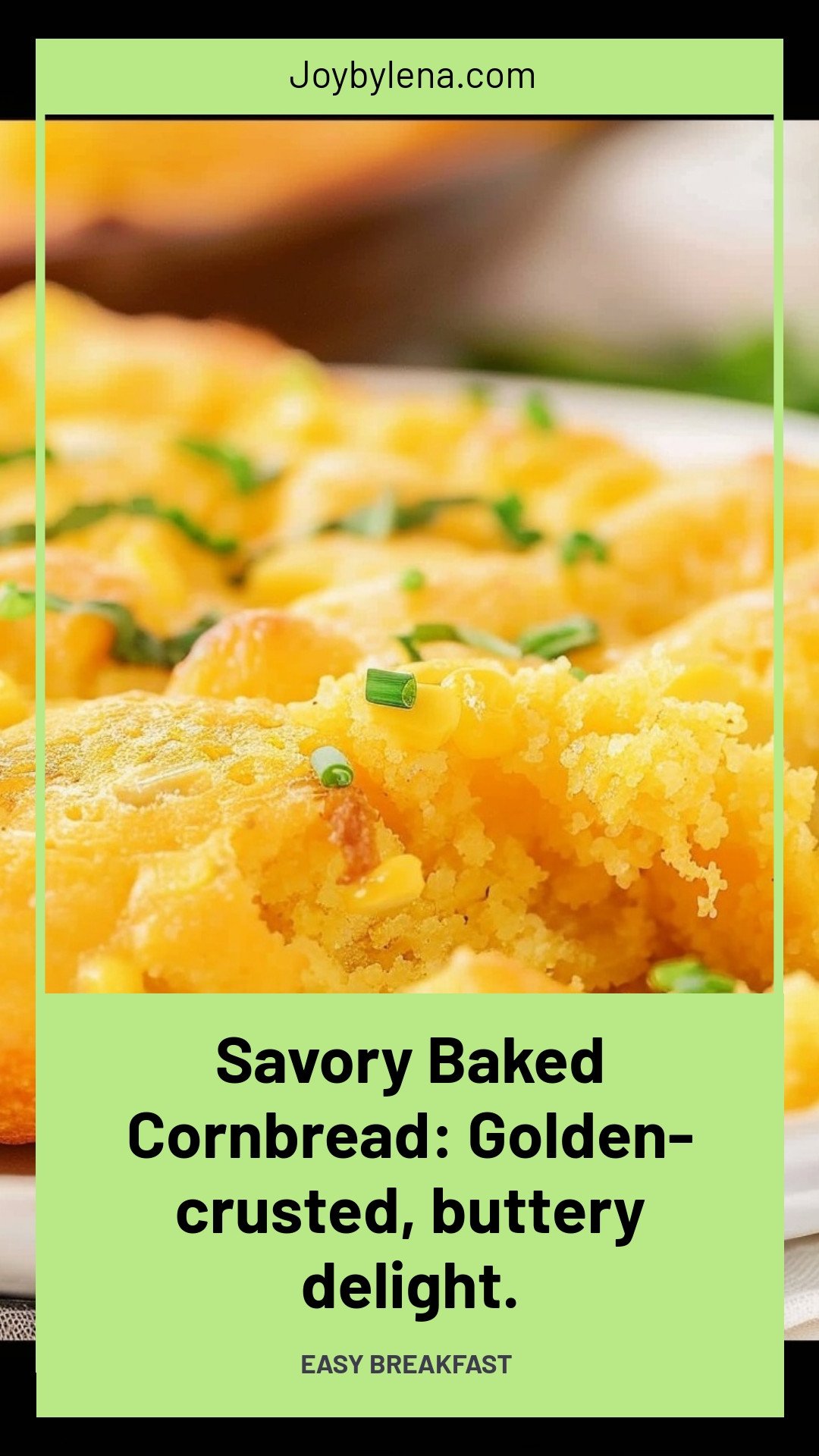 Savory Baked Cornbread: Golden-crusted, buttery delight.