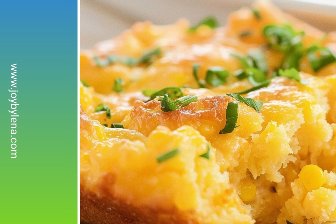 Savory Baked Cornbread: Golden-crusted, buttery delight.: