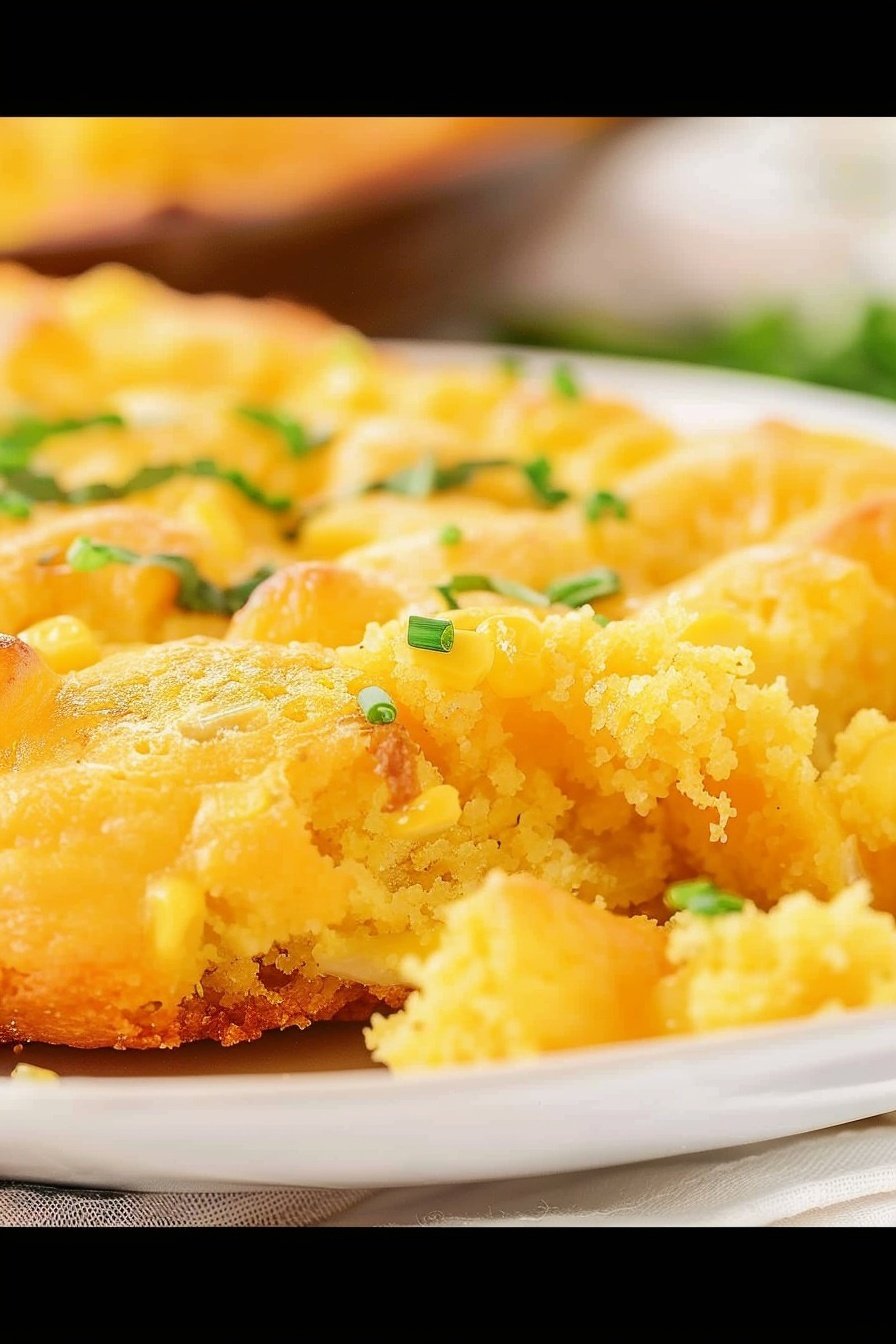 Savory Baked Cornbread: Golden-crusted, buttery delight.