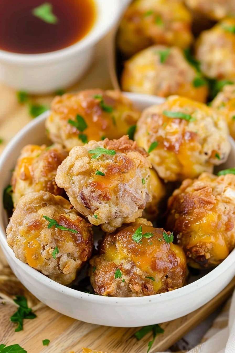 Savory Breakfast Poppers: Crispy, cheesy morning bites.