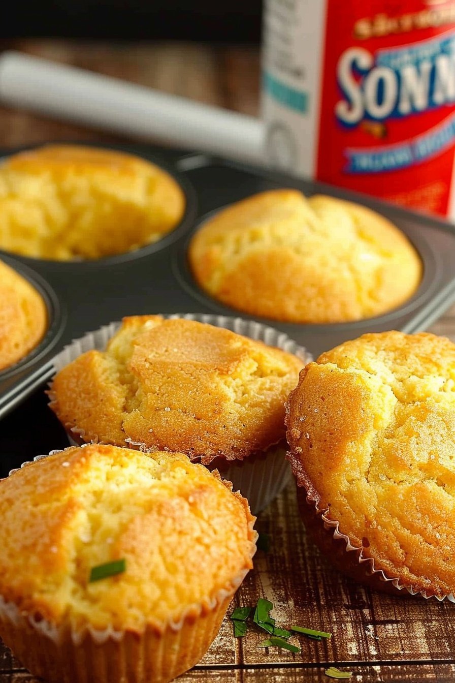 Savory Cornbread Muffins: Golden-crowned savory perfection.