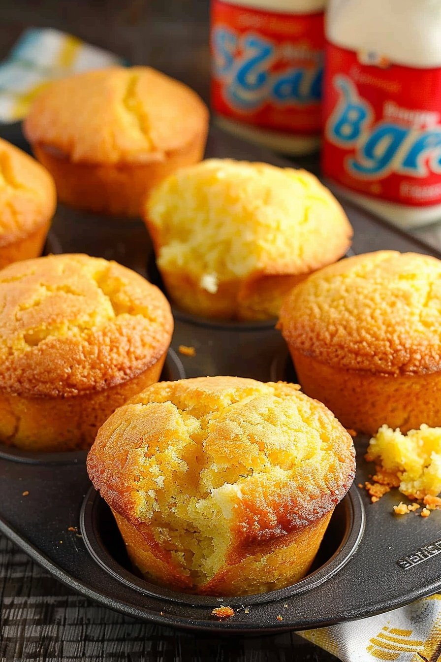 Savory Cornbread Muffins: Golden-crowned savory perfection.