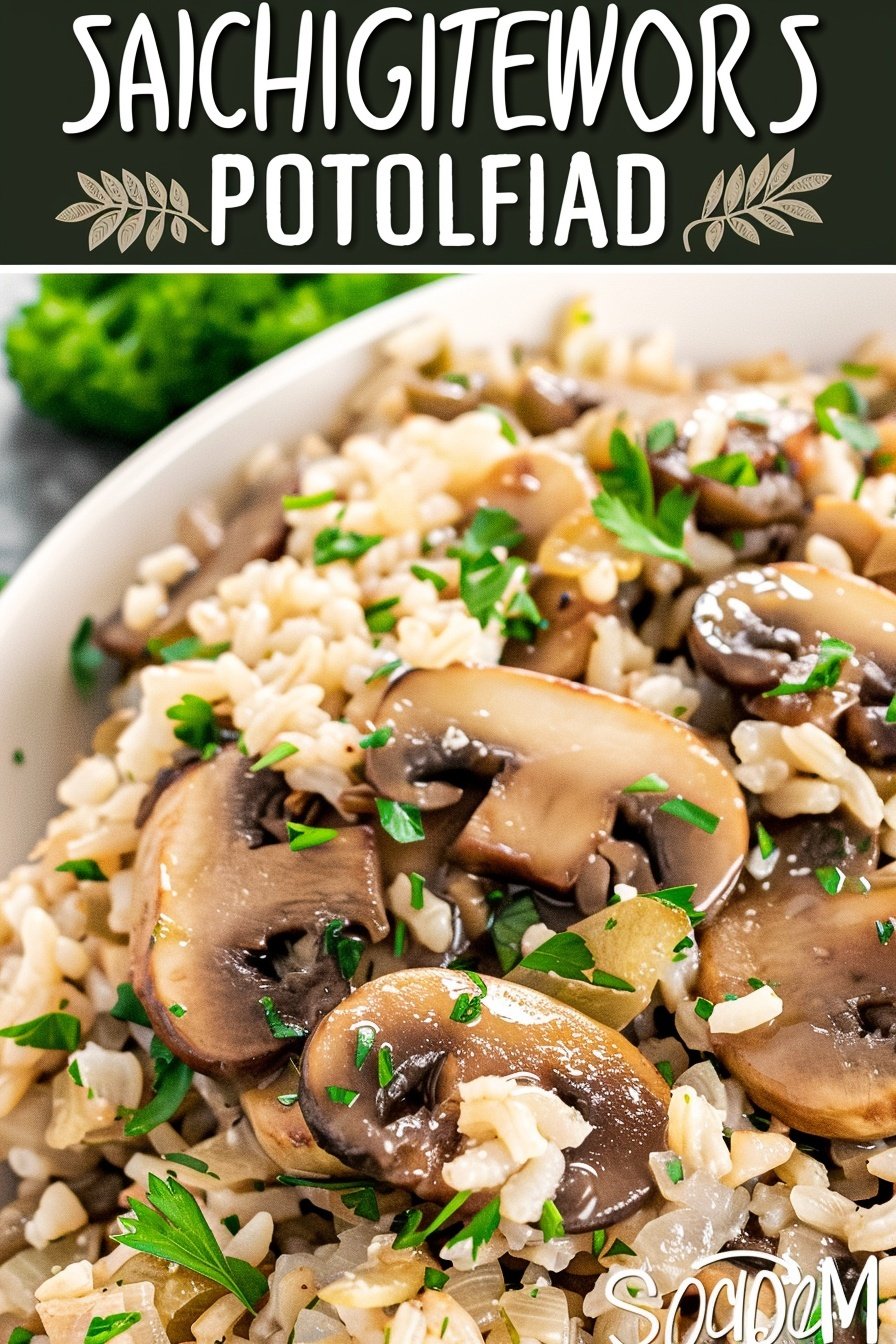 Savory Forest Pilaf: Aromatic woodland feast.