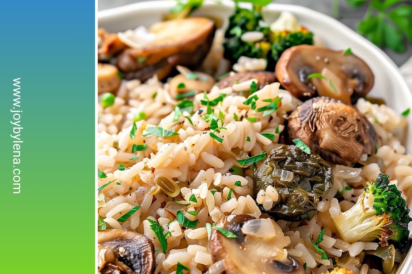 Savory Forest Pilaf: Aromatic woodland feast.: