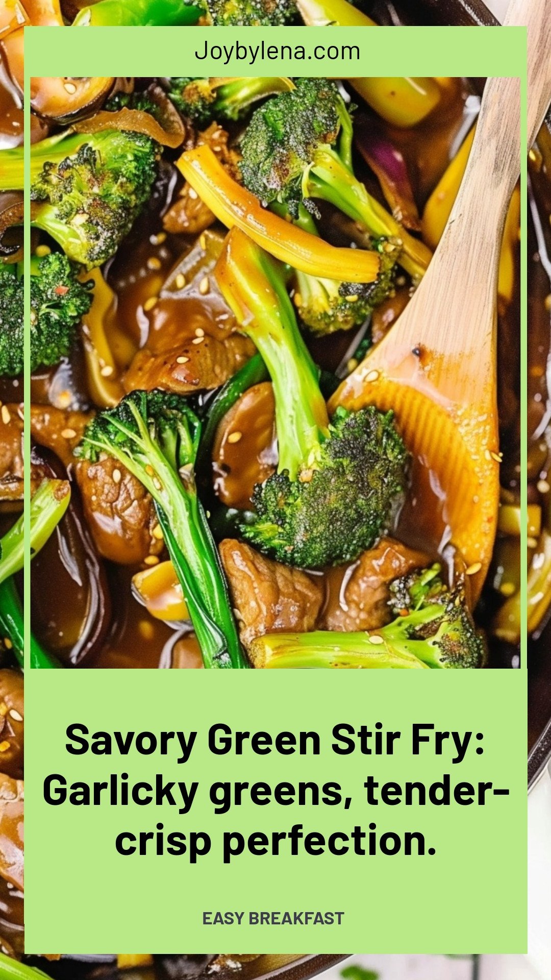 Savory Green Stir Fry: Garlicky greens, tender-crisp perfection.
