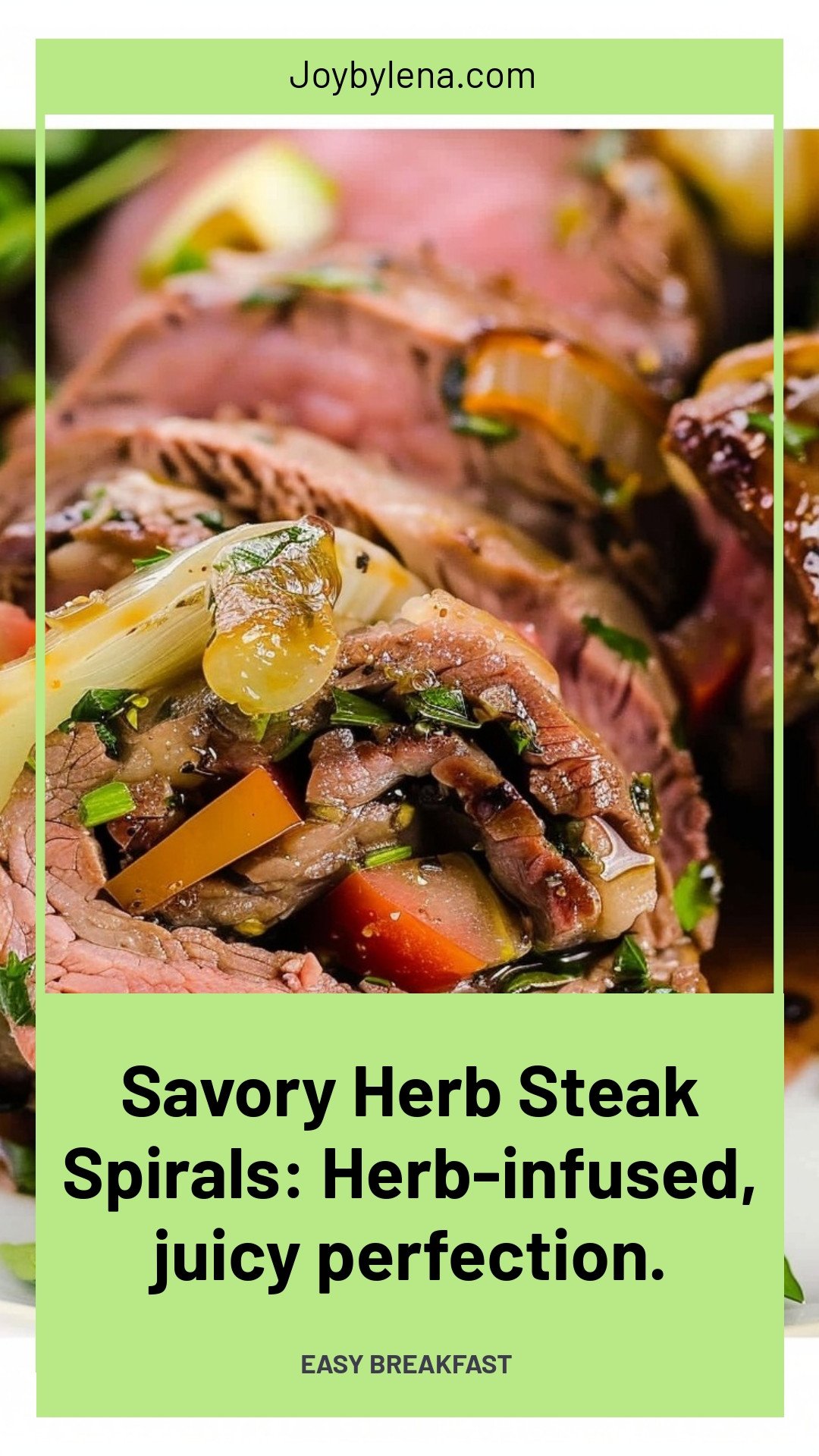 Savory Herb Steak Spirals: Herb-infused, juicy perfection.