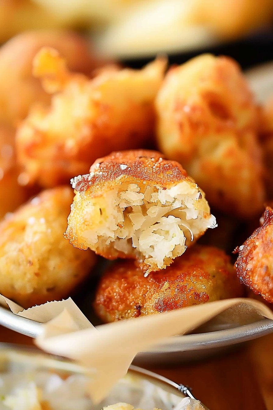 Savory Onion Fritters: Crispy golden onion bites