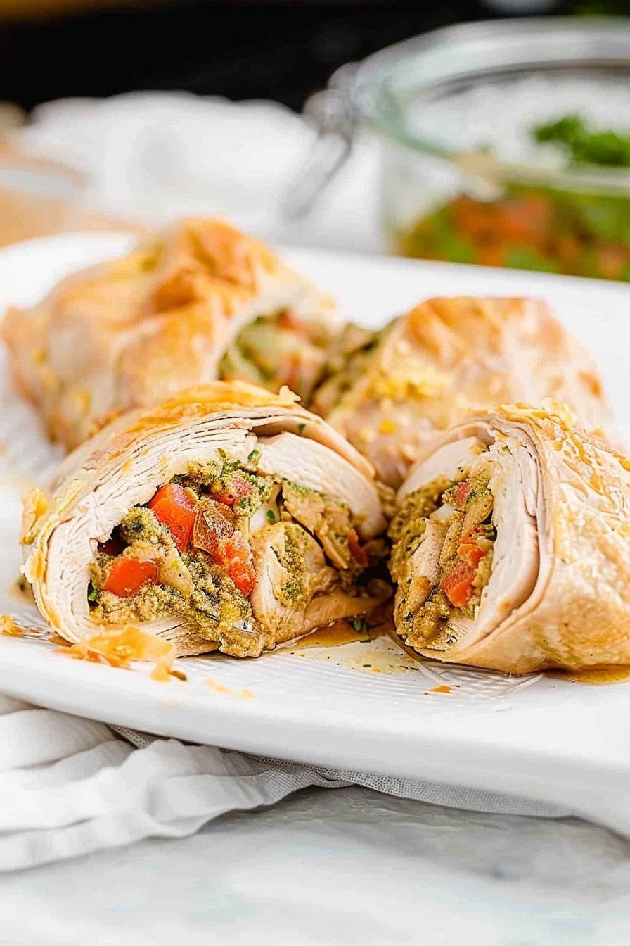 Savory Poultry Parcels: Flaky, juicy, golden perfection.