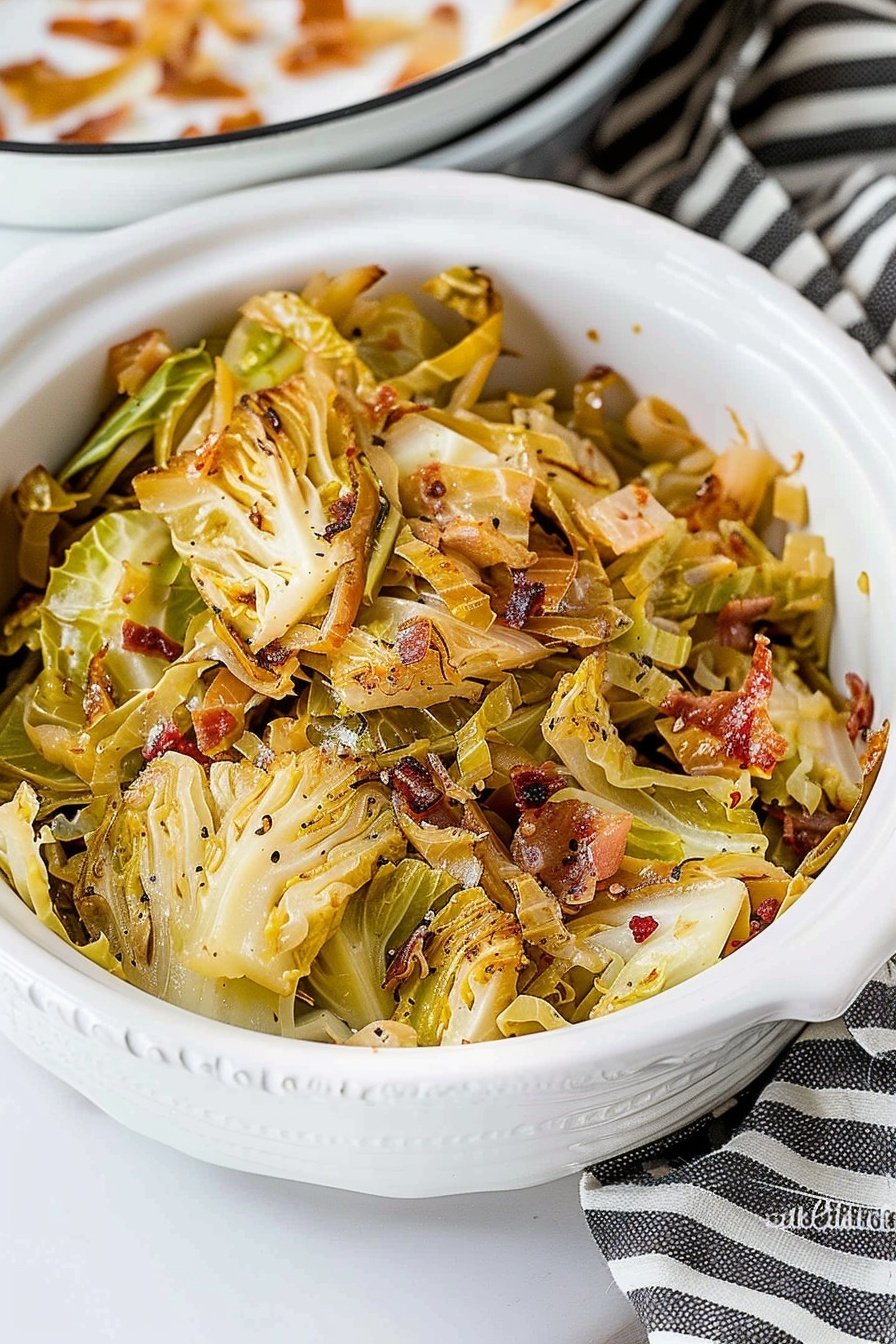Savory Skillet Cabbage: Caramelized onion-kissed cabbage.