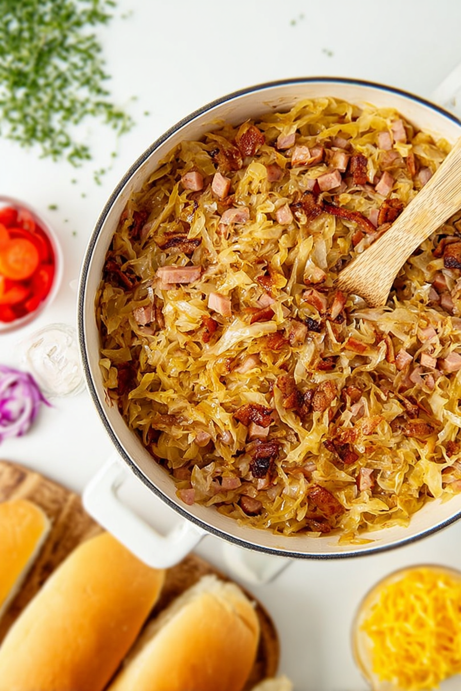 Savory Slow-Cooked Kraut: Tender, juicy, and succulent.