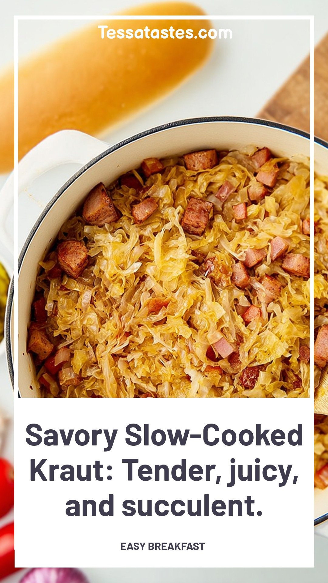 Savory Slow-Cooked Kraut: Tender, juicy, and succulent.