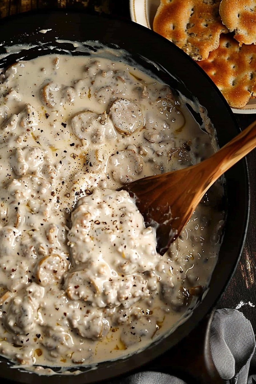 Simple Sausage Cream Sauce: Creamy, savory perfection.