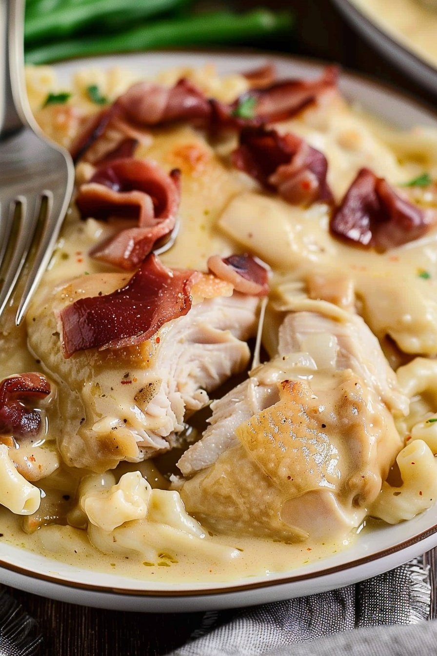 Simple Smothered Chicken: Tender, falling-off-the-bone.