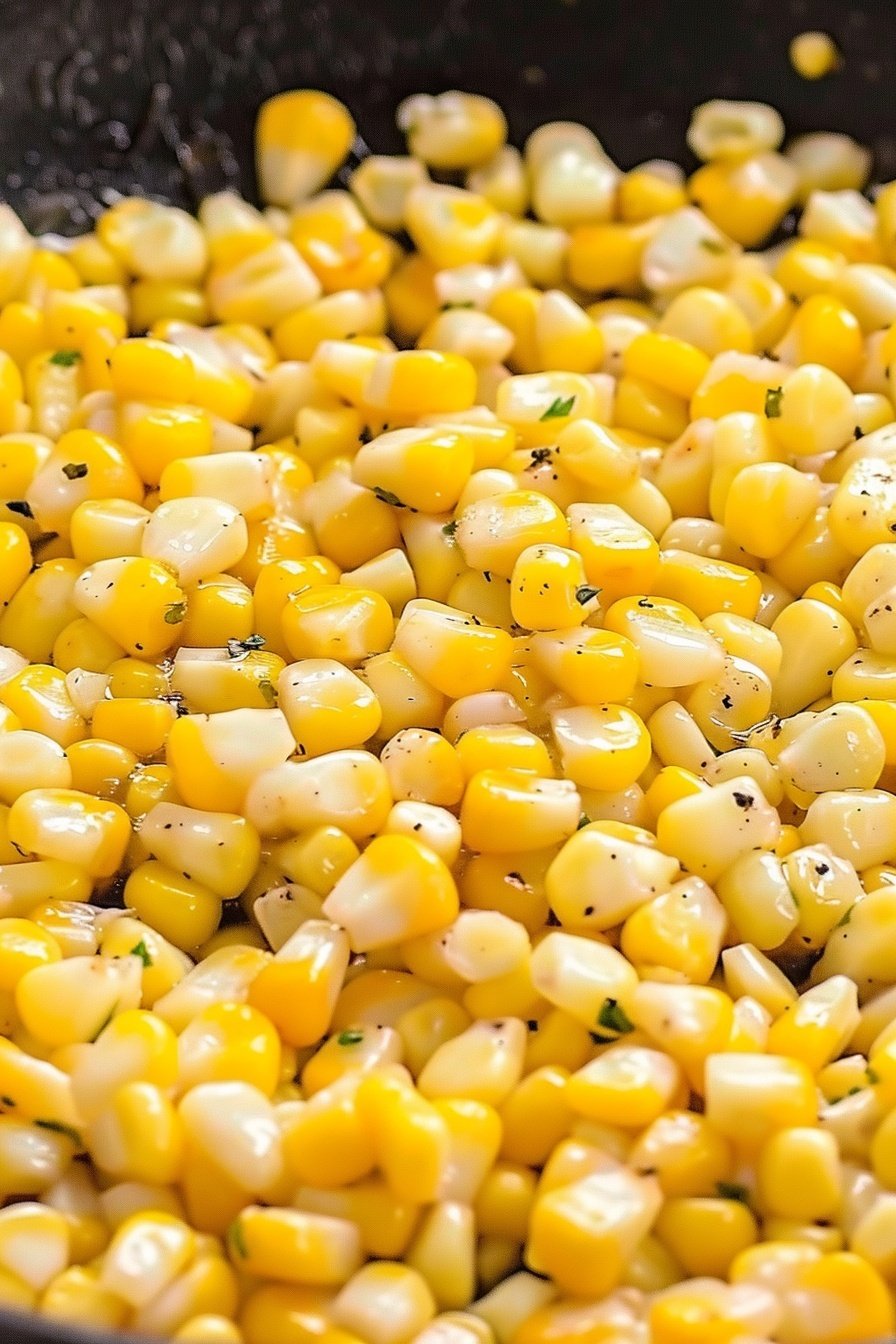 Skillet Honey Butter Corn: Sweet, buttery, golden bliss.