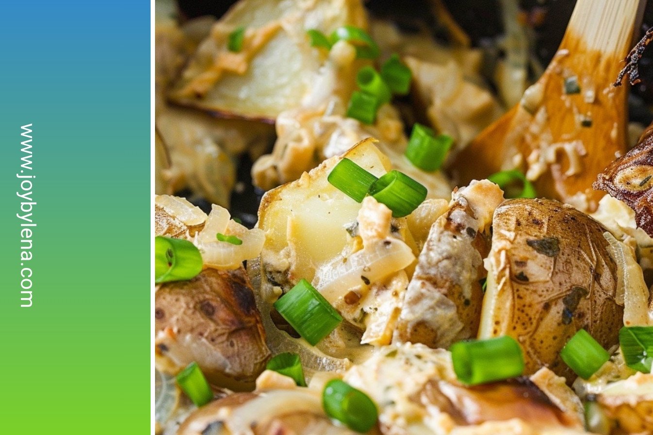 Slow Cooker Potato Bake: Creamy, cheesy potato perfection.: