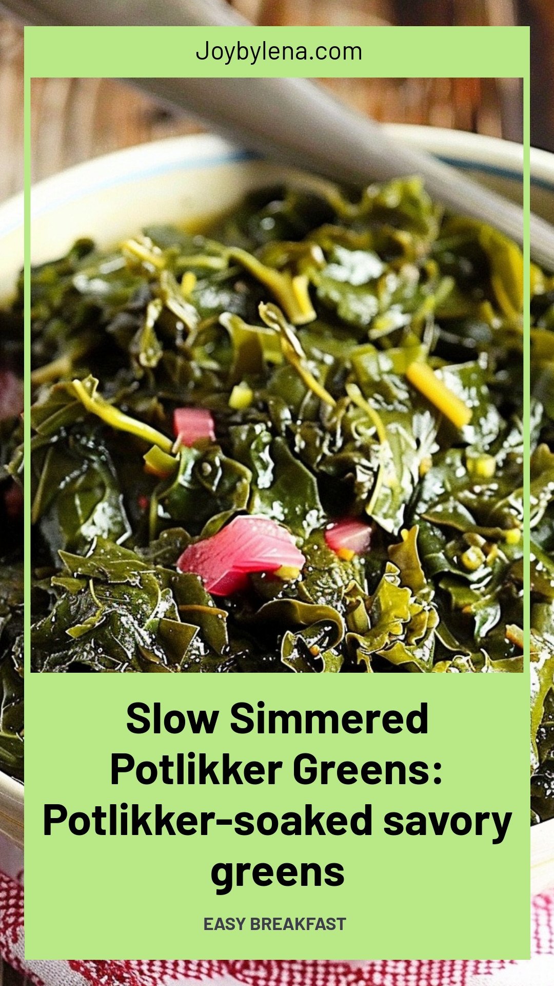Slow Simmered Potlikker Greens: Potlikker-soaked savory greens