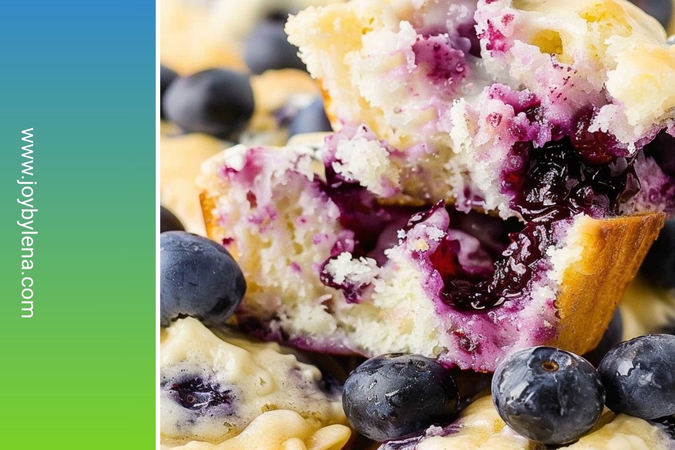 Sour Cream Blueberry Delights: Tart, creamy berry bliss.: