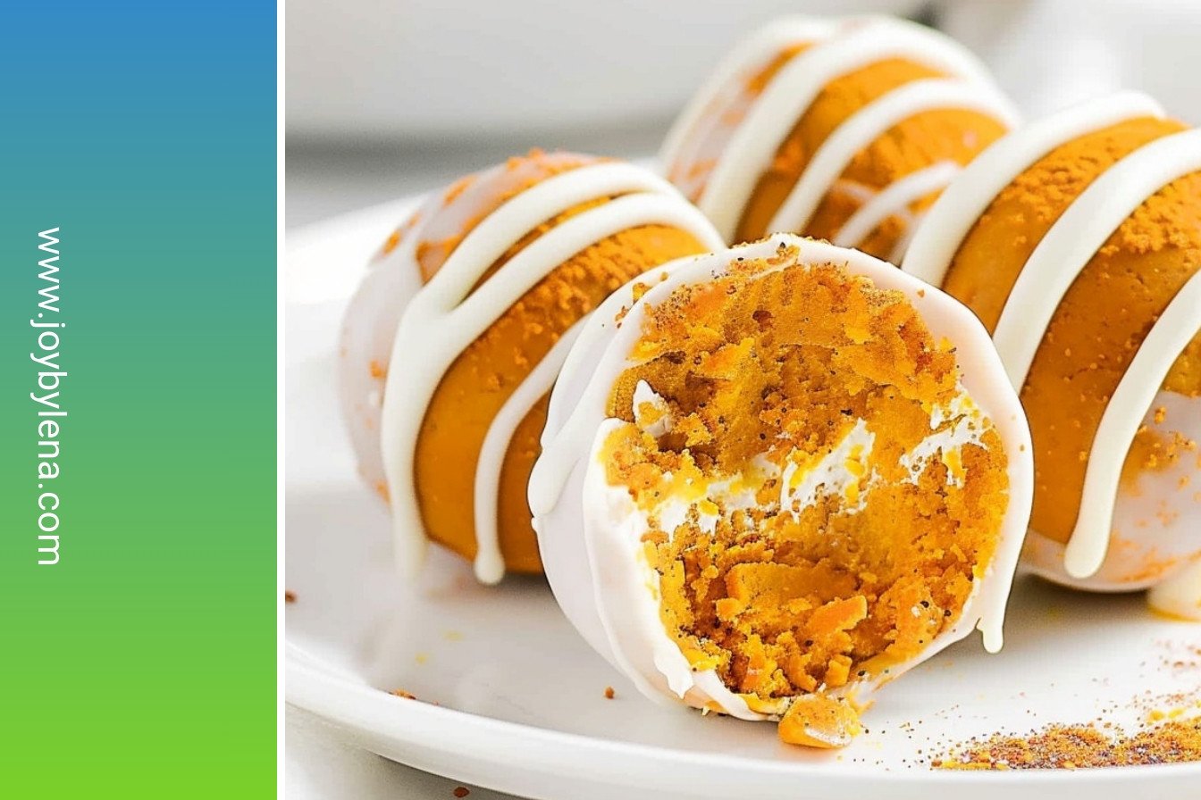 Spiced Pumpkin Truffle Bites: Velvety spiced pumpkin bliss.: