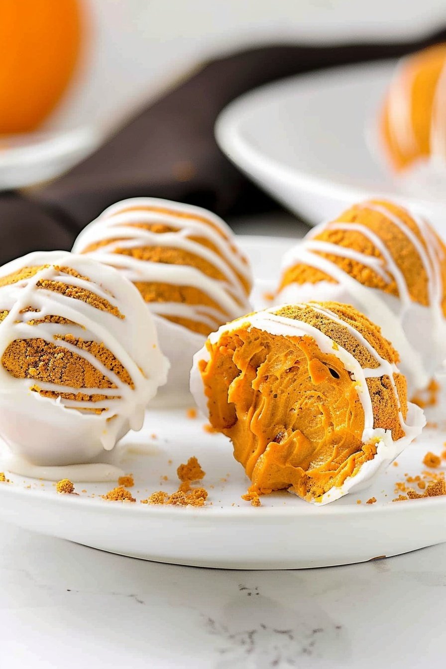Spiced Pumpkin Truffle Bites: Velvety spiced pumpkin bliss.