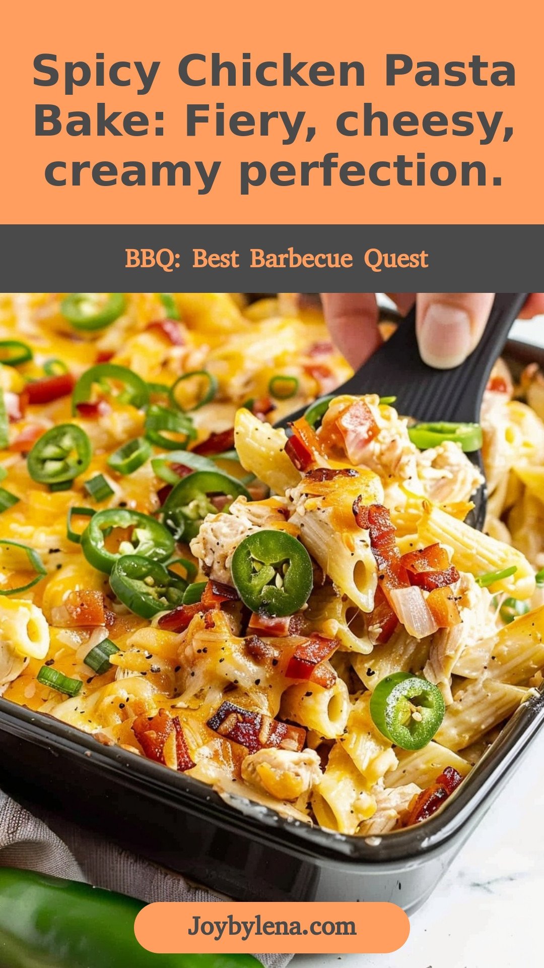 Spicy Chicken Pasta Bake: Fiery, cheesy, creamy perfection.