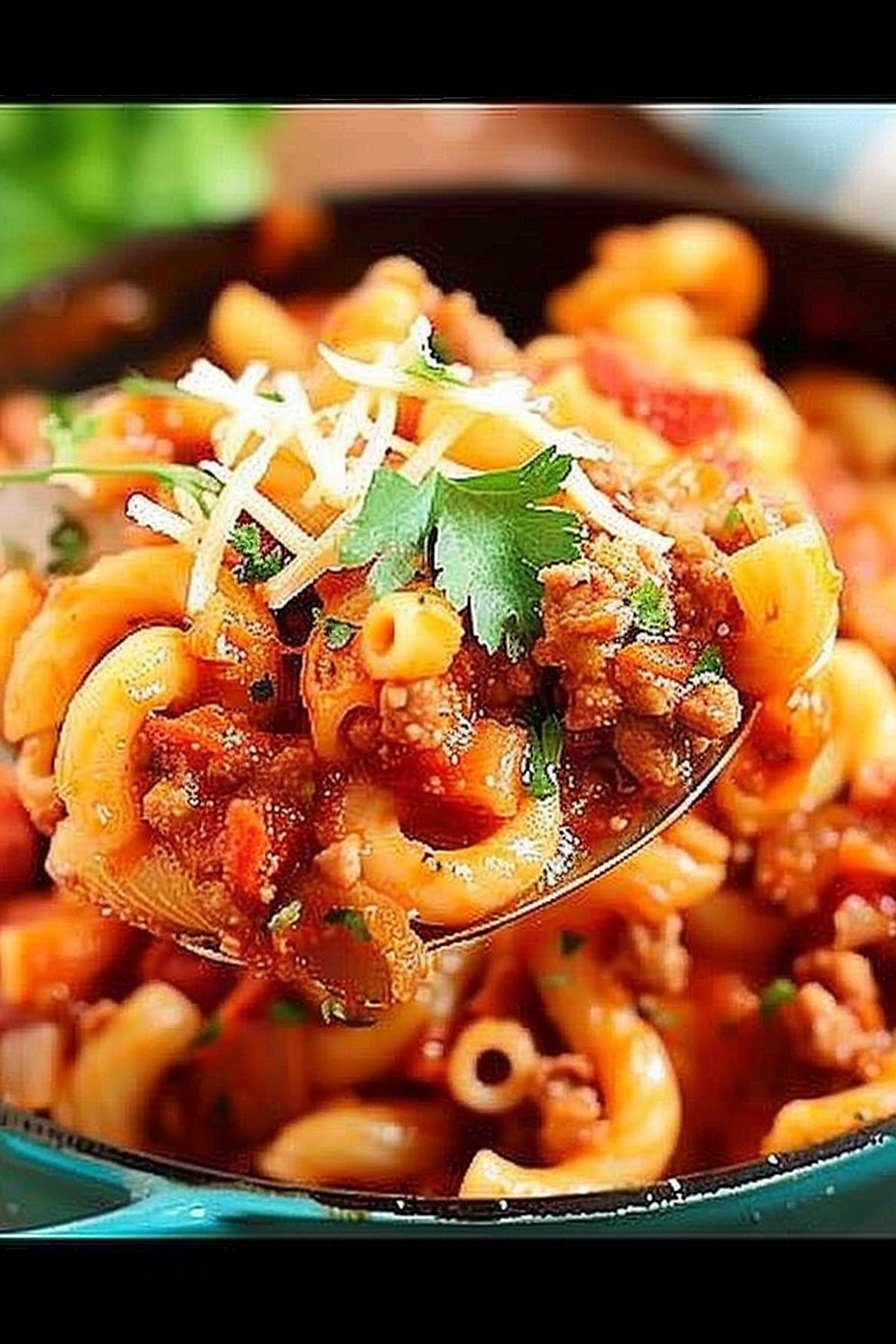 Spicy Pasta Skillet: Fiery, cheesy, irresistible perfection.