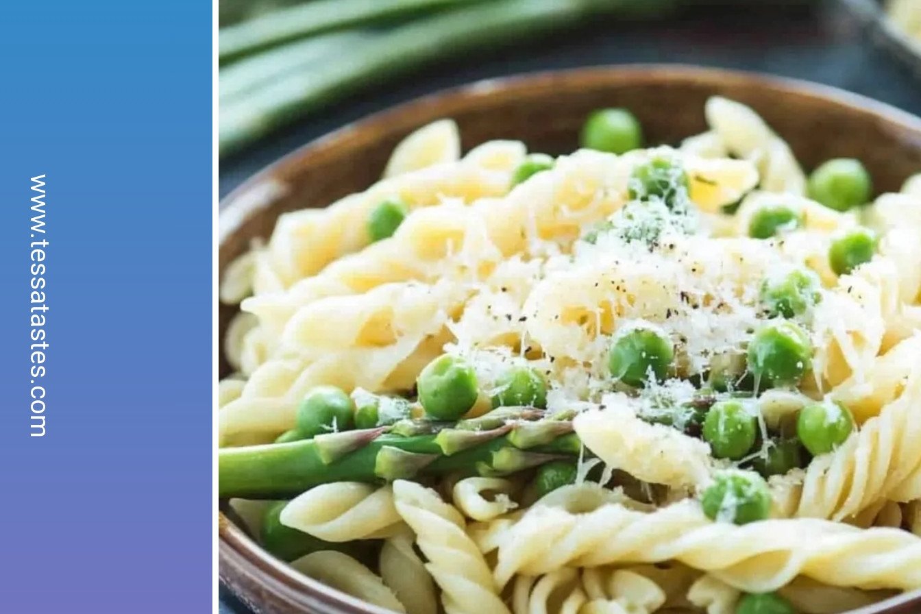 Spring Time Pasta with Asparagus and Peas: Fresh, vibrant, garden delight.