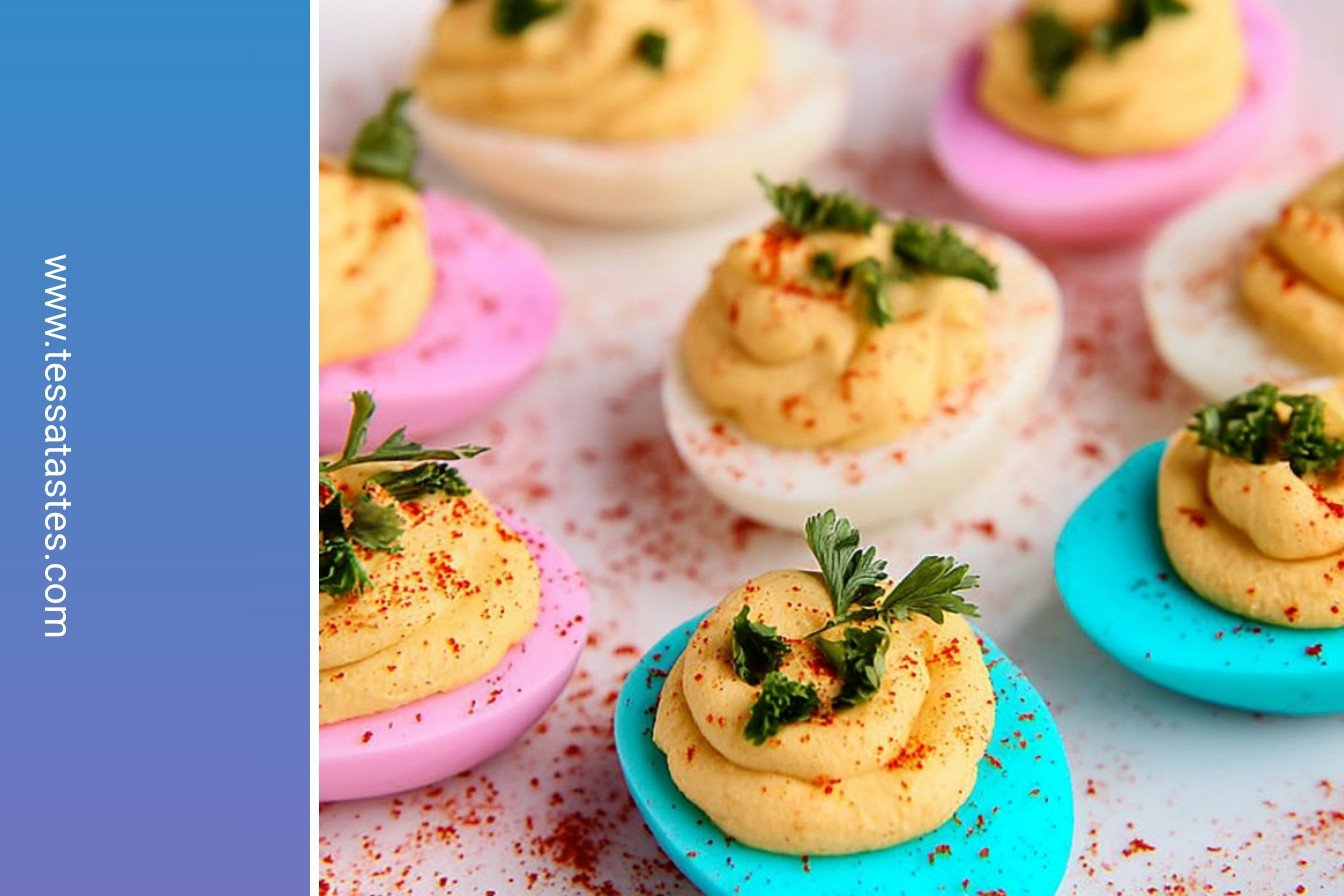 Springtime Stuffed Eggs: Tender, slow-cooked perfection.: