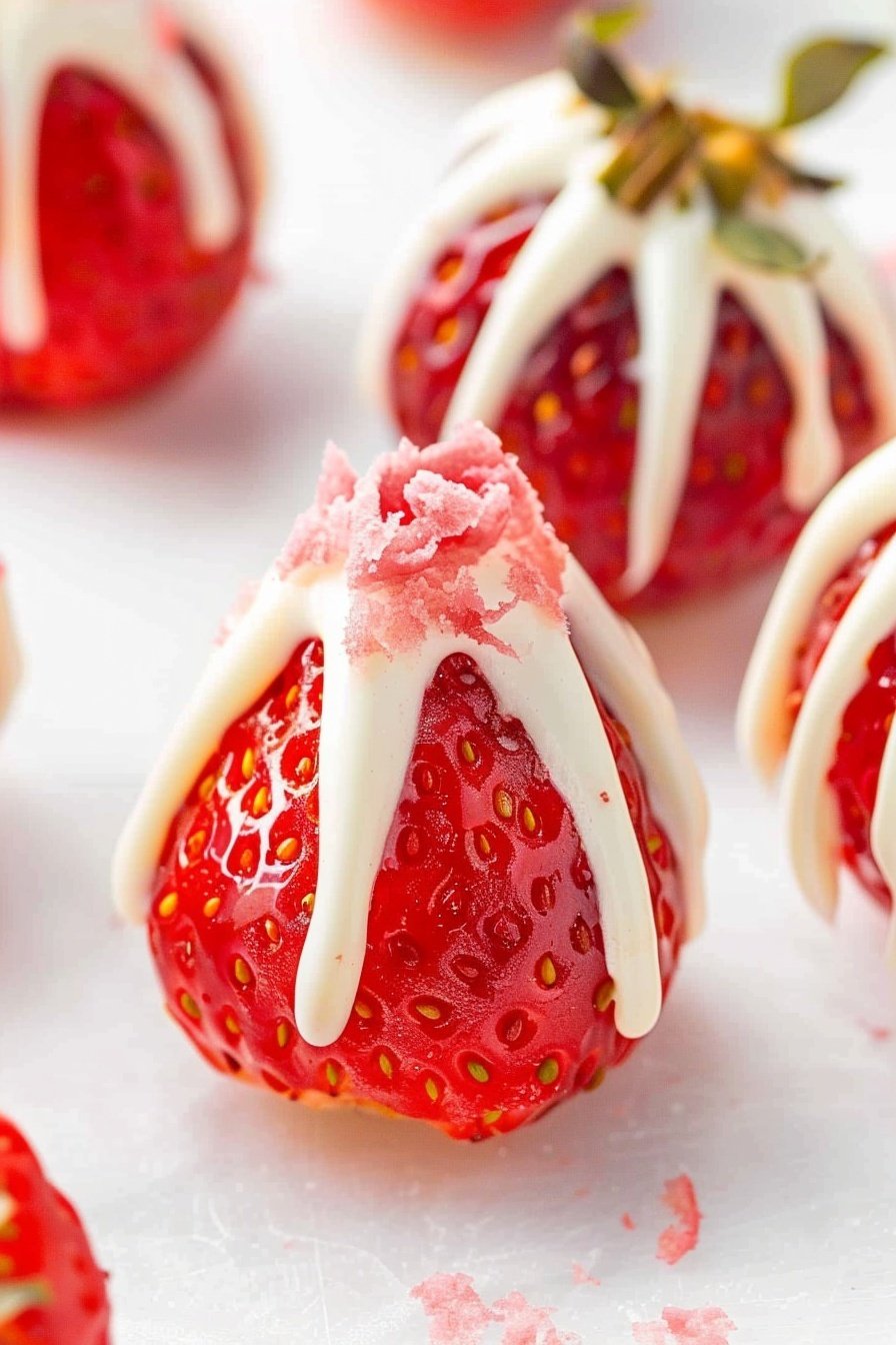Stuffed Strawberry Dessert Bites: Creamy, dreamy, berry bliss.