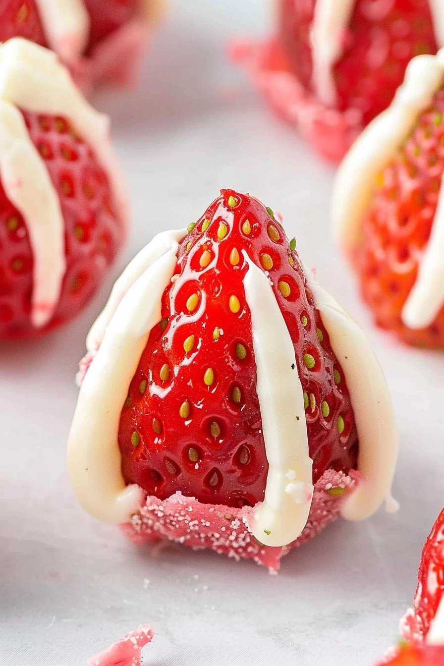Stuffed Strawberry Dessert Bites: Creamy, dreamy, berry bliss.