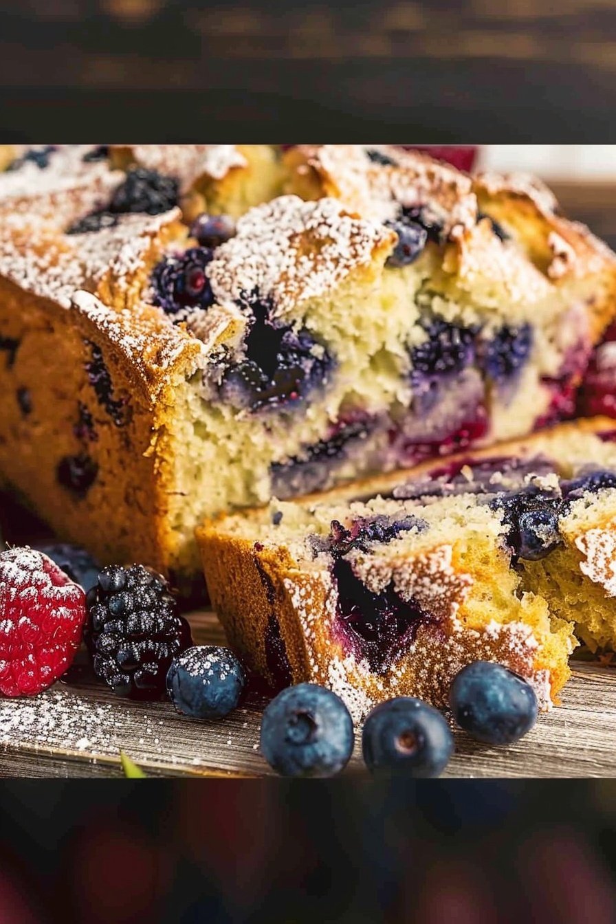 Summer Berry Loaf: Juicy berry-studded perfection.