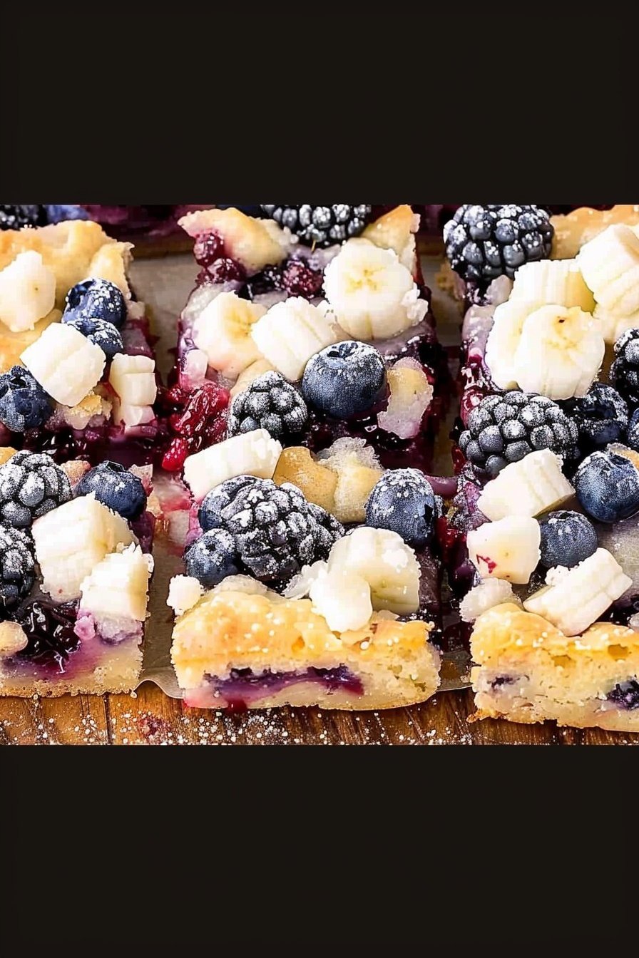 Summer Berry Squares: Bursting with berry bliss.