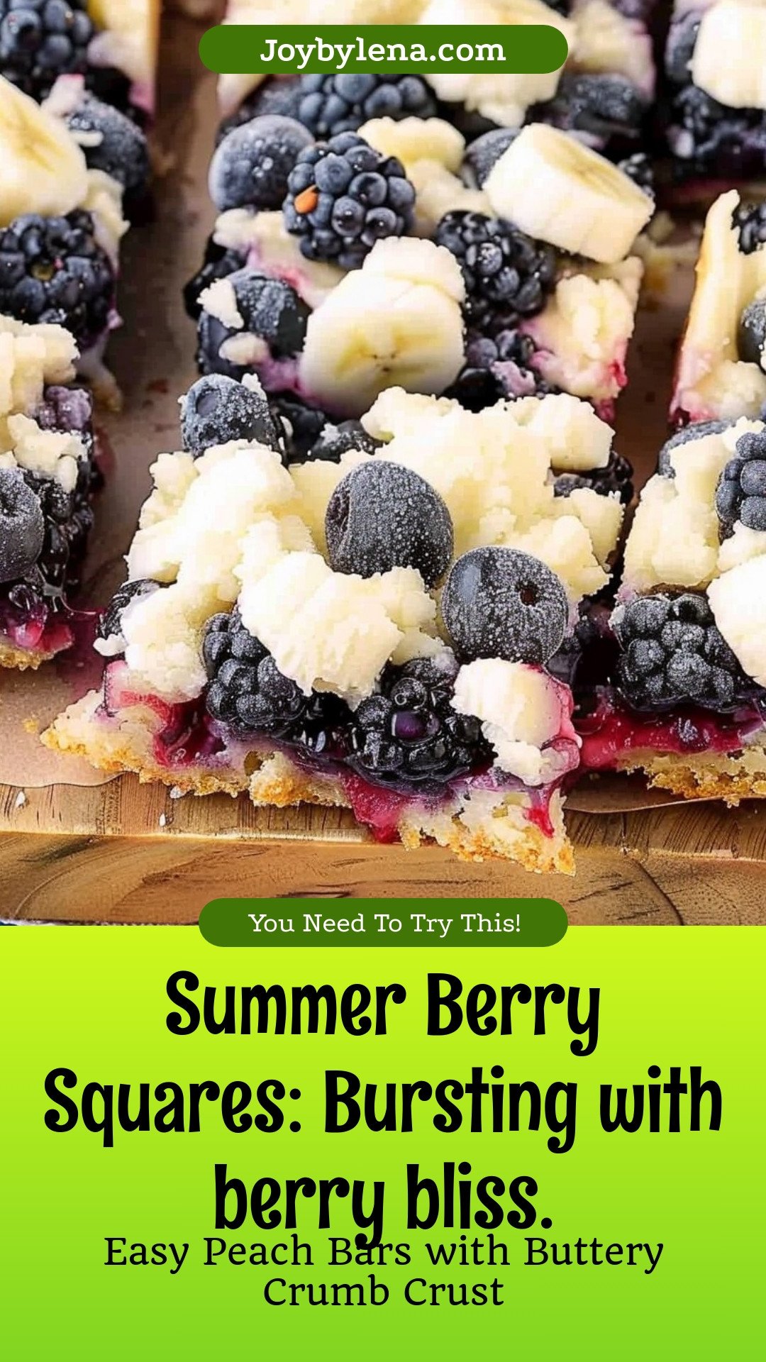 Summer Berry Squares: Bursting with berry bliss.
